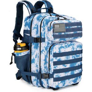 45L Tactical Backpack with Bottle Holder Waterproof Multi Compartment for Hiking